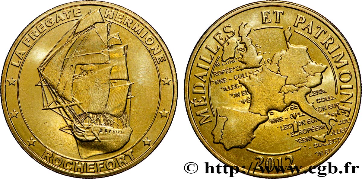 TOURISTIC MEDALS Médaille touristique, La frégate Hermione AU