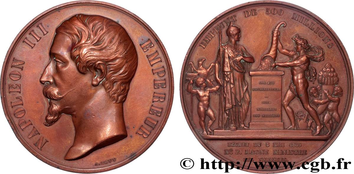 SECOND EMPIRE Médaille pour l’emprunt à 500 millions TTB+