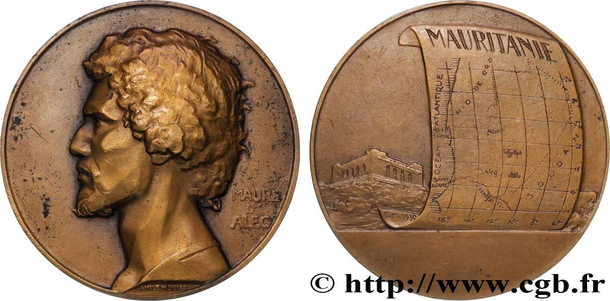 TROISIÈME RÉPUBLIQUE Médaille, Maure d’Aleg TTB