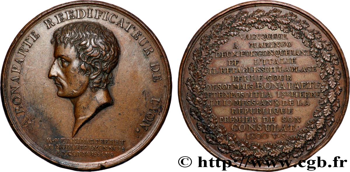 CONSULADO Médaille, Reconstruction de la place Bellecour à Lyon MBC