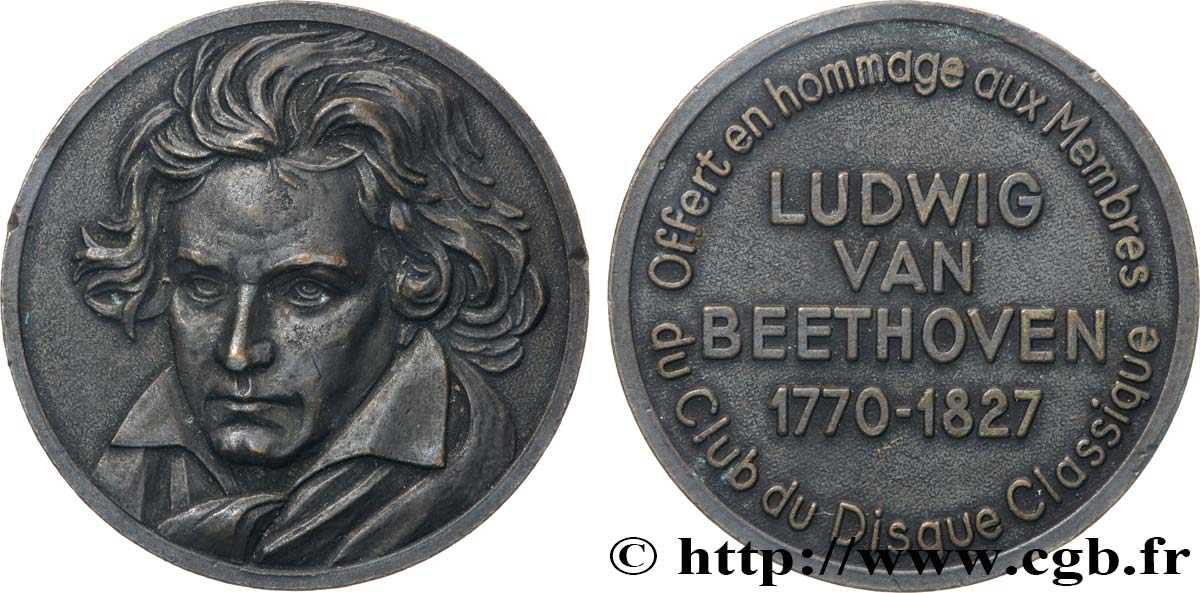 ARTISTES : GRAVEURS, PEINTRES, SCULPTEURS Médaille, Ludwig van Beethoven AU