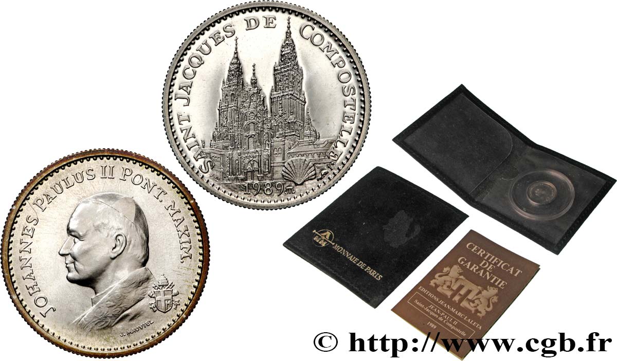 JEAN-PAUL II (Karol Wojtyla) Médaille, Cathédrale de Saint-Jacques-de-Compostelle AU