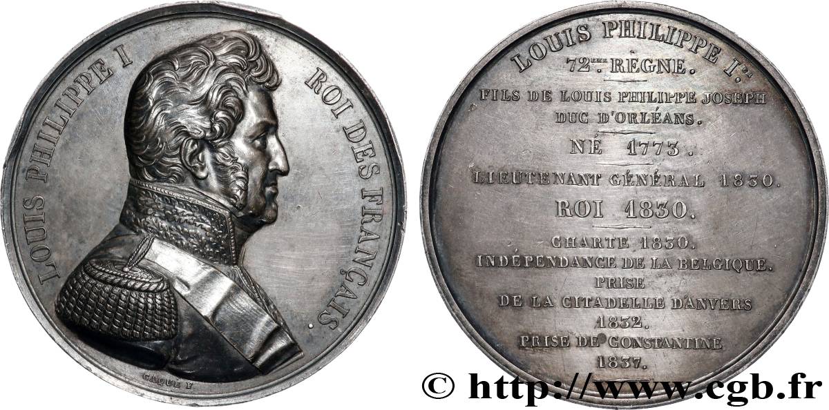 LUDWIG PHILIPP I Médaille, Roi Louis-Philippe Ier fVZ