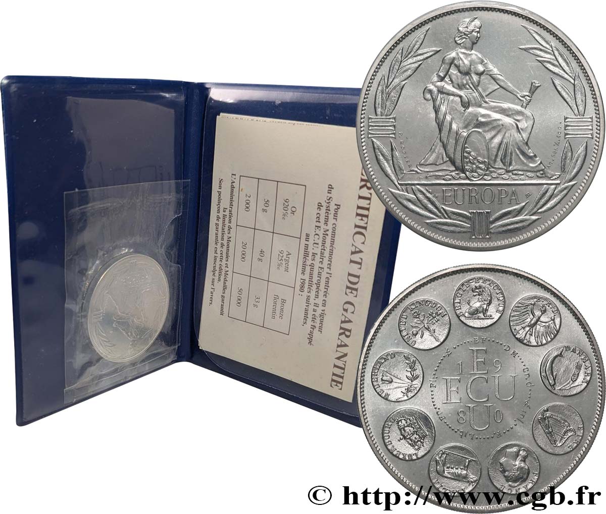 CINQUIÈME RÉPUBLIQUE ECU Europa BE