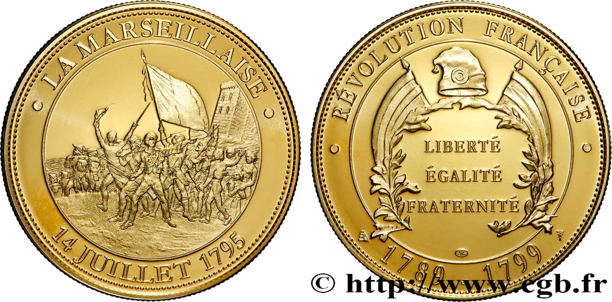 V REPUBLIC Médaille, Révolution Française, La Marseillaise MS