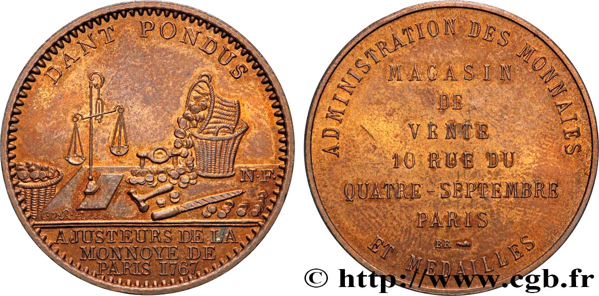 MONNAIE DE PARIS Médaille publicitaire du magasin de la Monnaie de Paris AU