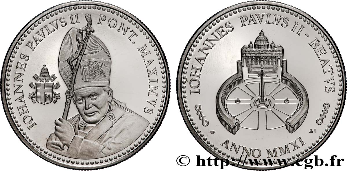 JEAN-PAUL II (Karol Wojtyla) Médaille, Béatification de Jean-Paul II MS