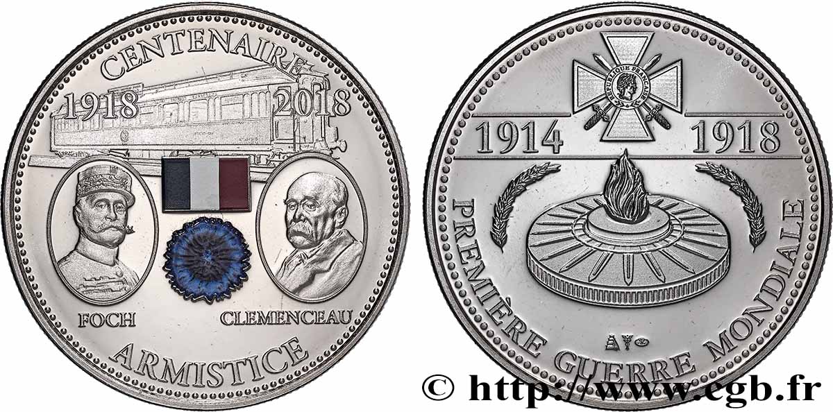 V REPUBLIC Médaille, Centenaire de l’Armistice MS