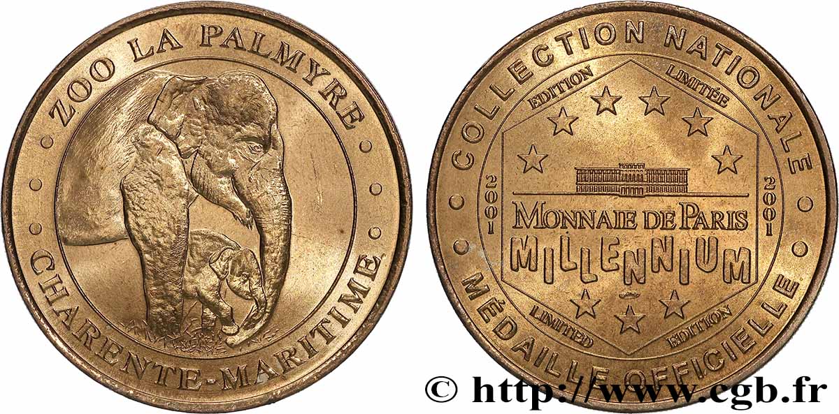 TOURISTIC MEDALS Médaille touristique, Zoo de La Palmyre, Charente-Maritime AU