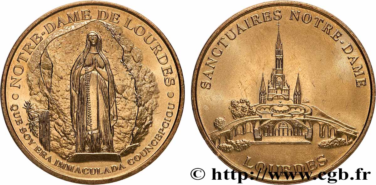 TOURISTIC MEDALS Médaille touristique, Sanctuaire Notre Dame de Lourdes AU