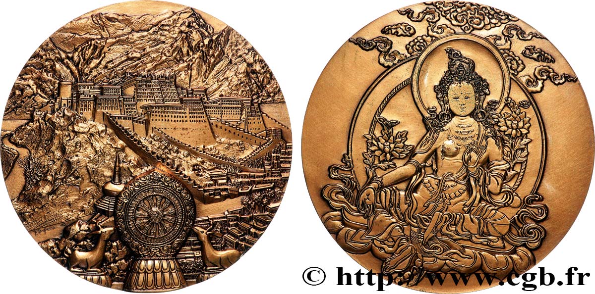 TIBET Médaille, Palais du Potala SUP