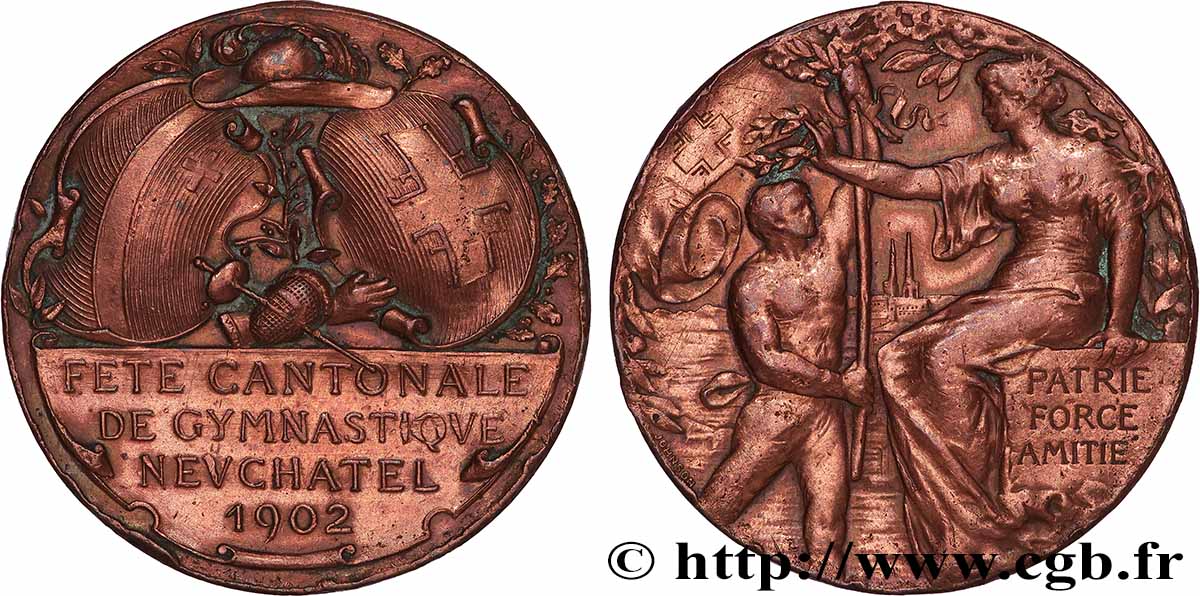 SUISSE Médaille, Fête cantonale de gymnastique XF