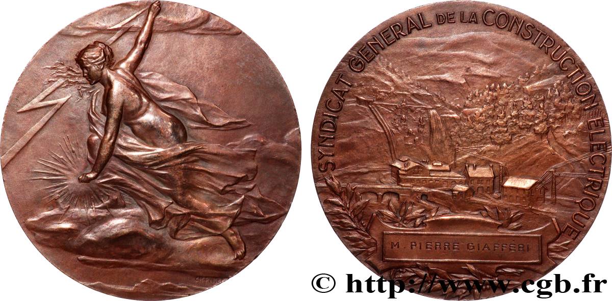 ASSOCIATIONS PROFESSIONNELLES - SYNDICATS Médaille, Syndicat général de la construction électrique XF