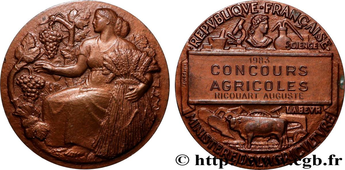 V REPUBLIC Médaille de récompense, Associations agricoles AU