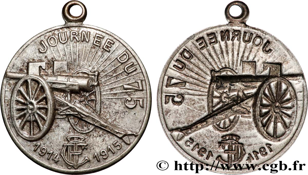 III REPUBLIC Médaille, Journée du 75 XF