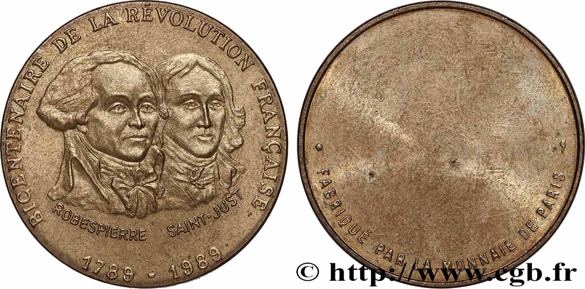 V REPUBLIC Médaille, Bicentenaire de la Révolution Française XF