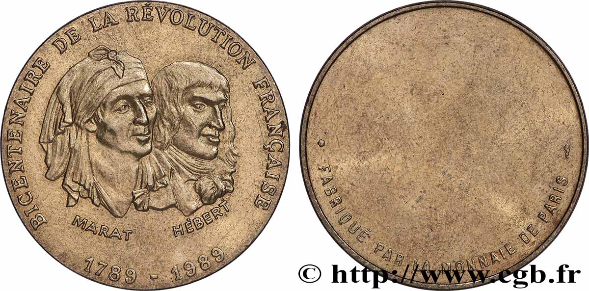 V REPUBLIC Médaille, Bicentenaire de la Révolution Française XF