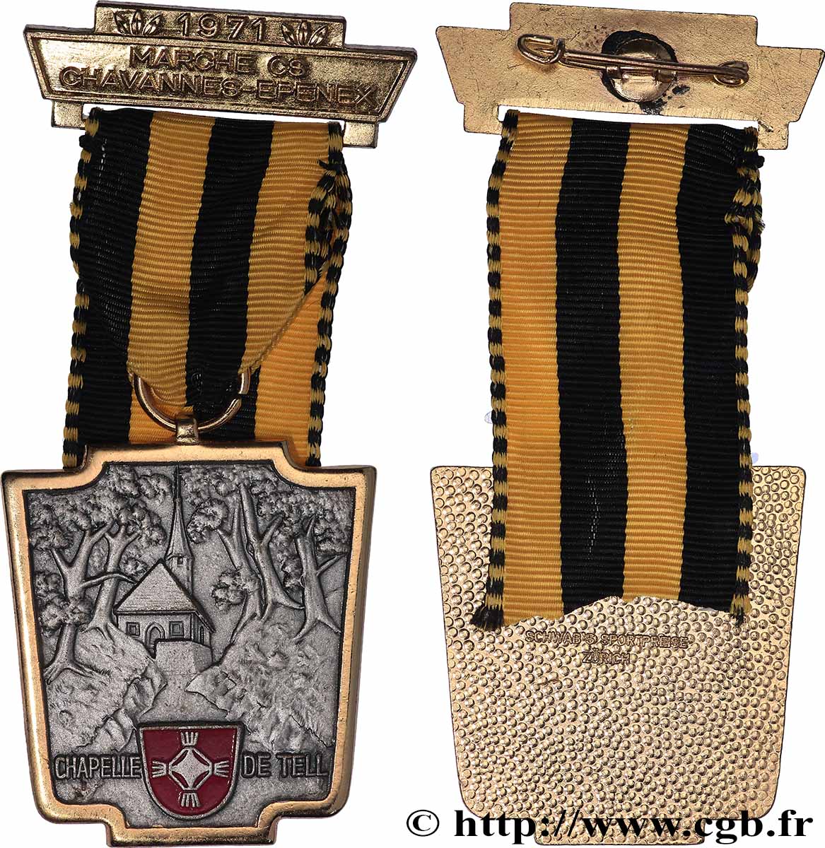 SWITZERLAND Médaille, Chapelle de Tell AU