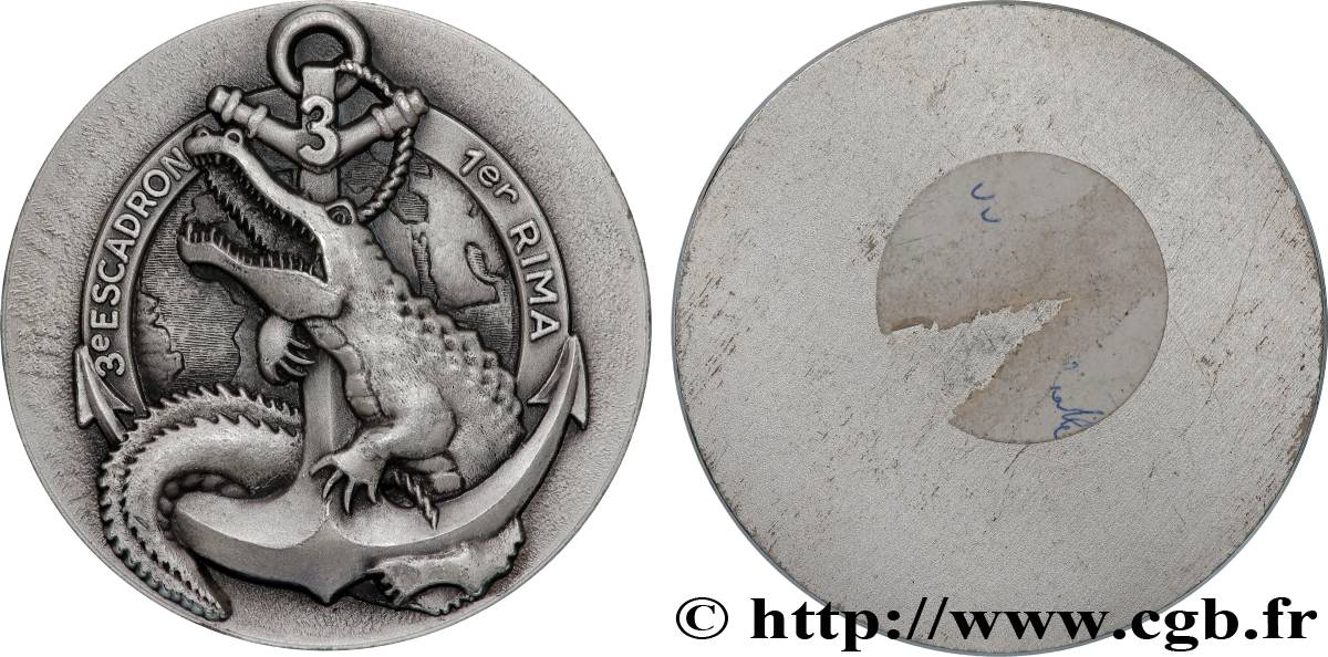 CINQUIÈME RÉPUBLIQUE Médaille, 3e escadron, 1er Rima SUP