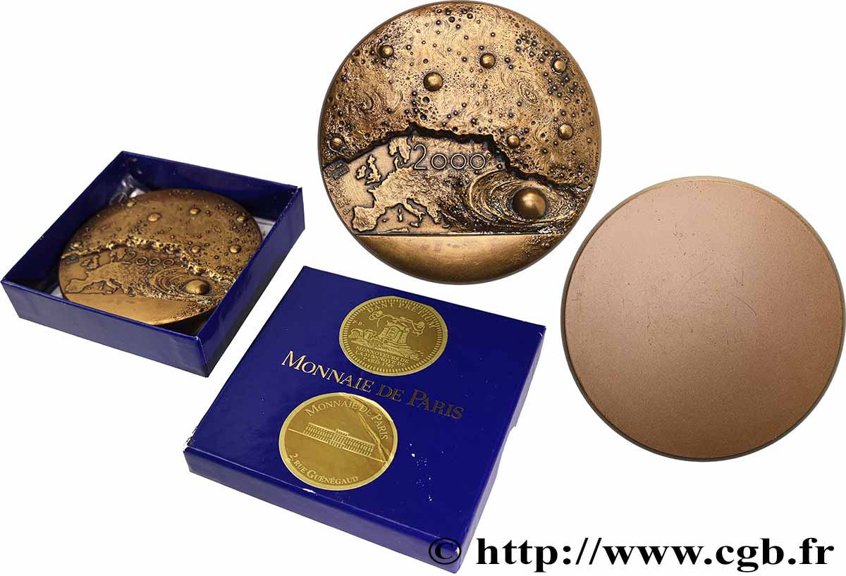 CINQUIÈME RÉPUBLIQUE Médaille calendrier, L’Europe et l’espace, tirage uniface SUP