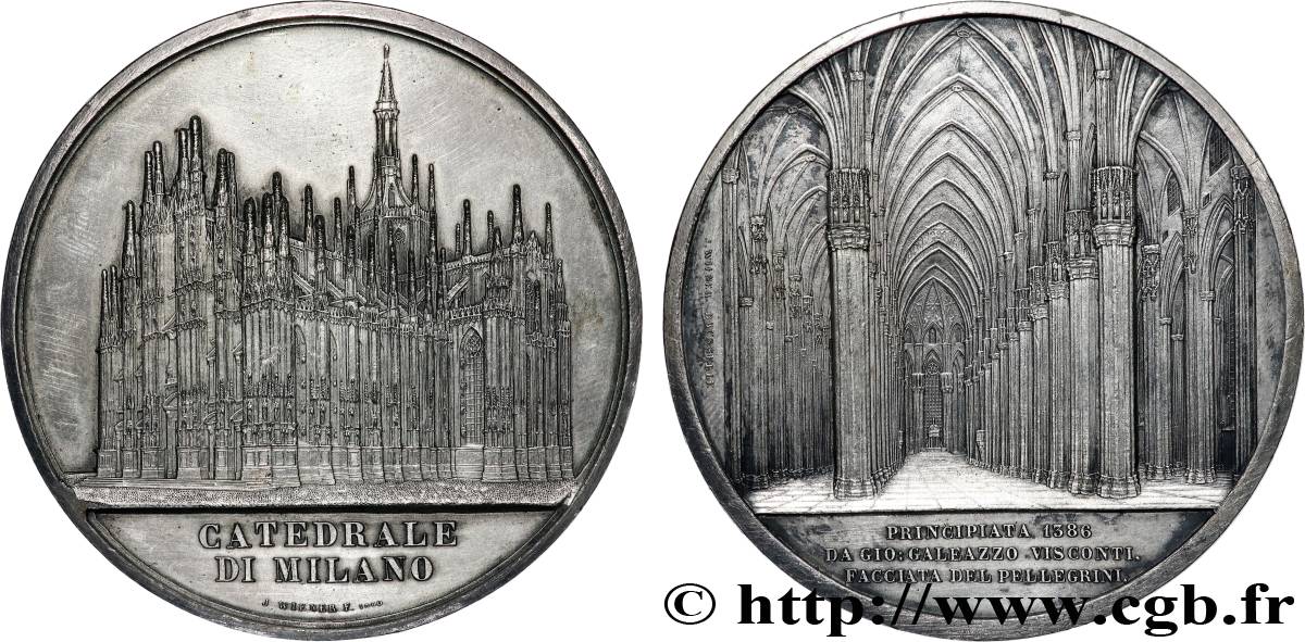 MONUMENTS ET HISTOIRE Médaille, Cathédrale de Milan TTB