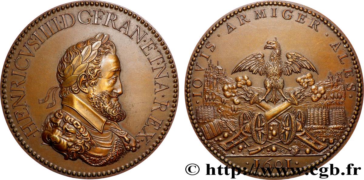 HENRY IV Médaille, L’artillerie, refrappe VZ