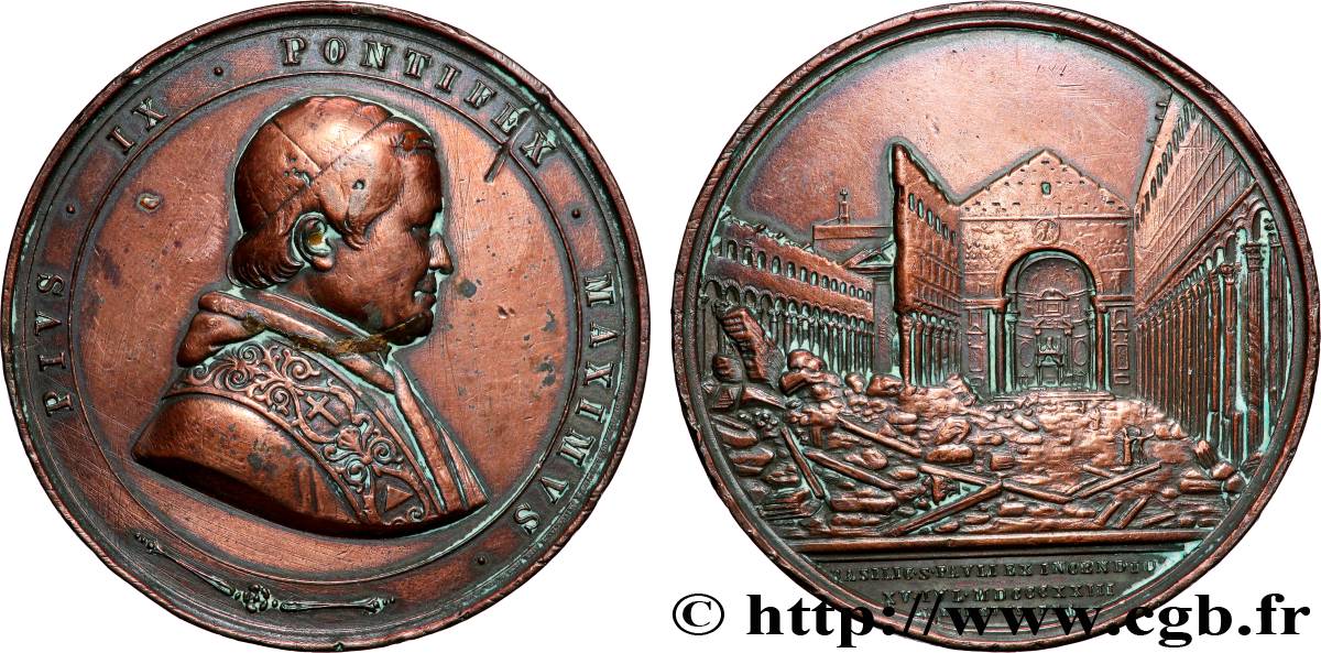 VATICAN AND PAPAL STATES Médaille du pape Pie IX XF