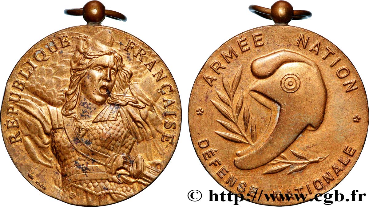 V REPUBLIC Médaille, Défense nationale XF