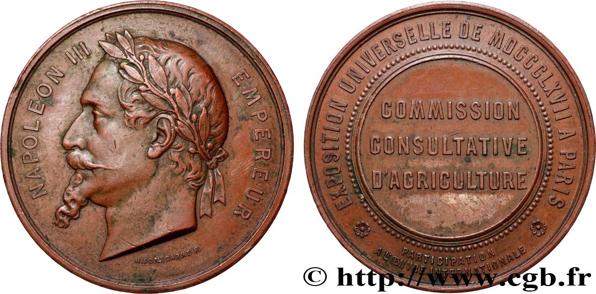 SECOND EMPIRE Médaille de récompense, Exposition universelle XF