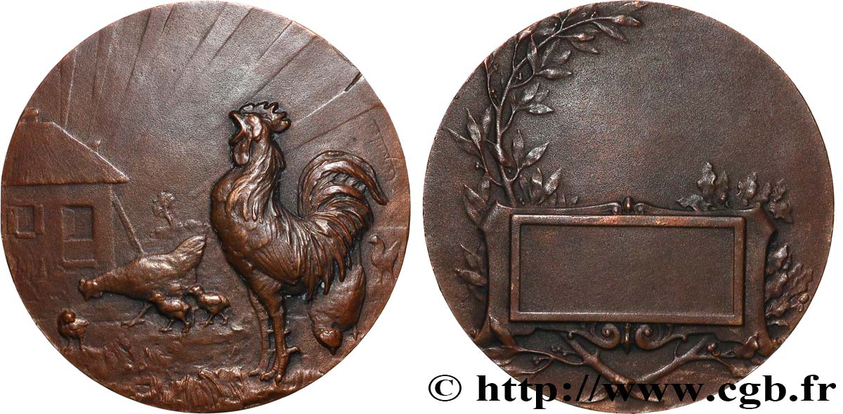 SOCIÉTÉS D&nbsp;AGRICULTURE, HORTICULTURE, PÊCHE ET CHASSE Médaille, Basse cour familiale TTB+