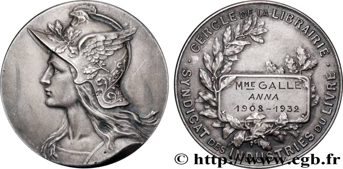 IMPRIMERIE ET PAPETERIE Médaille, Cercle de la librairie TTB+