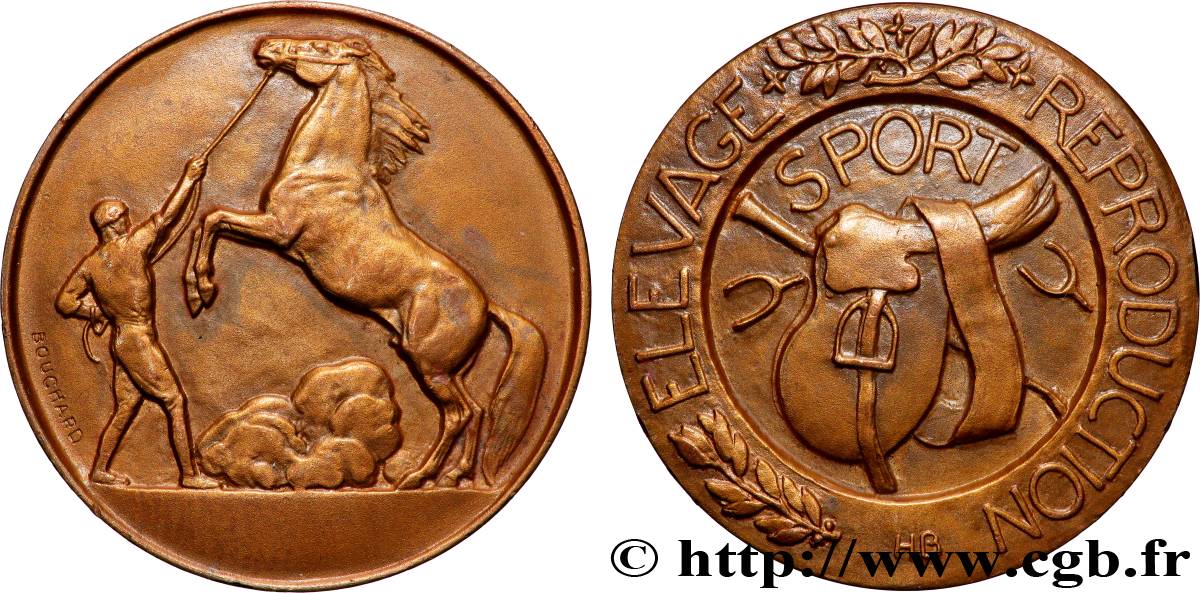 ANIMAUX Médaille, Élevage, reproduction et sports TTB+