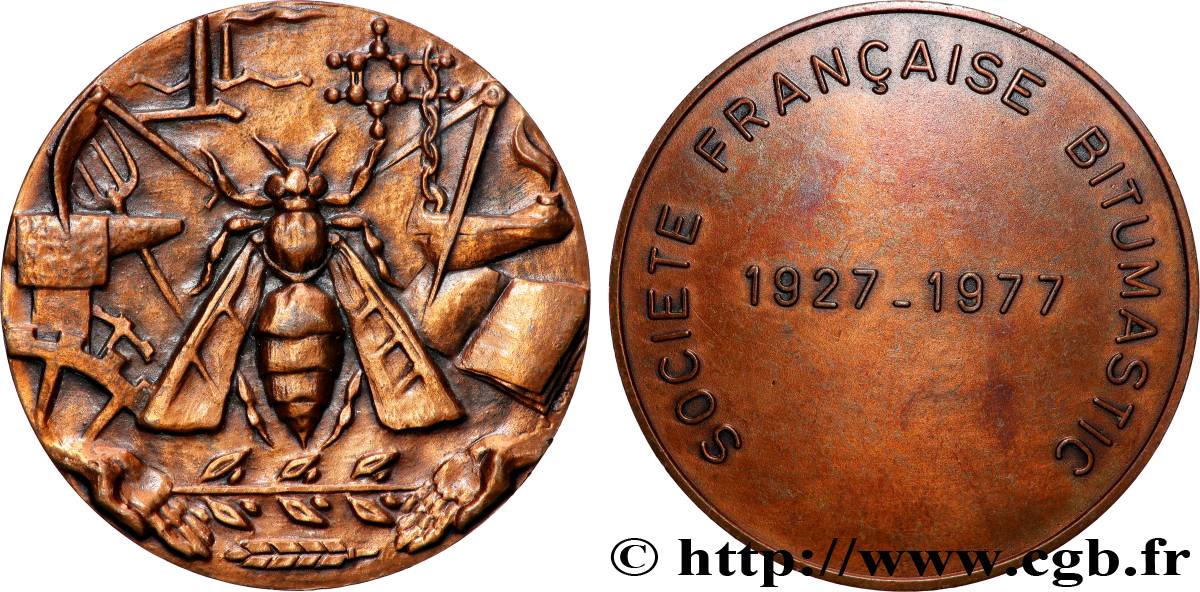 CINQUIÈME RÉPUBLIQUE Médaille, Société française bitumastic TTB+
