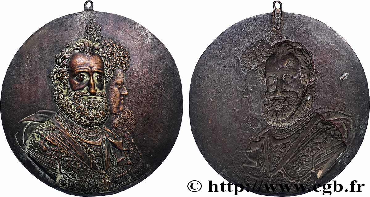 HENRI IV LE GRAND Fonte, Couple royal, Henri IV et Marie de Médicis TTB