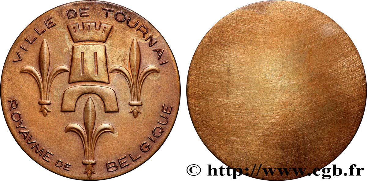 BELGIQUE Médaille, Ville de Tournai TTB+