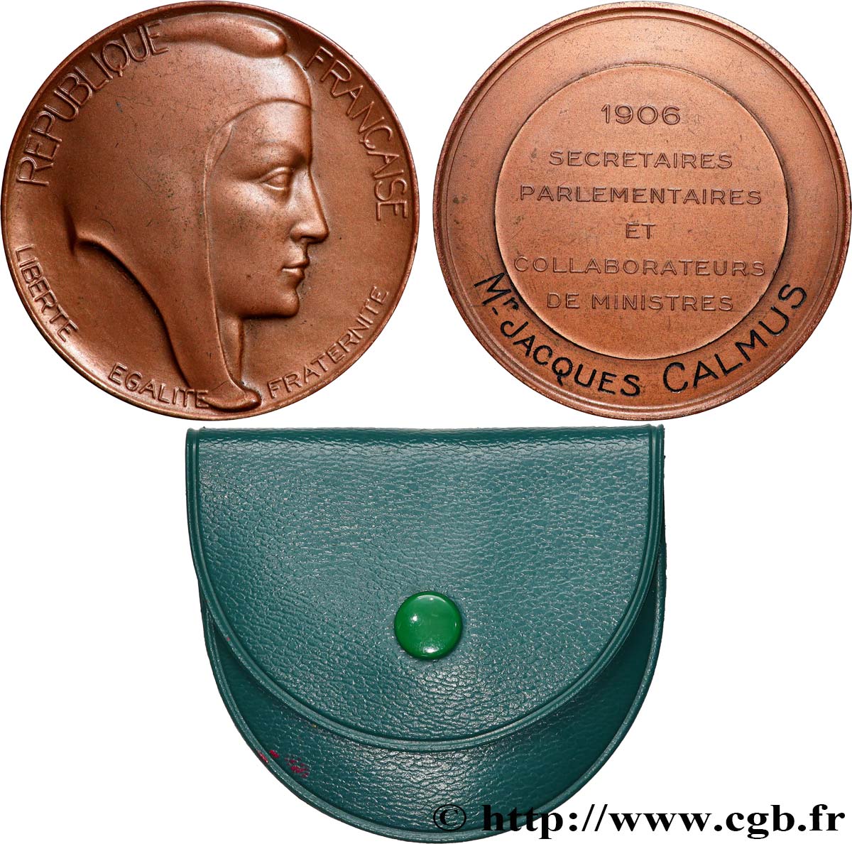 CINQUIÈME RÉPUBLIQUE Médaille, Secrétaires parlementaires et collaborateurs de ministres TTB+