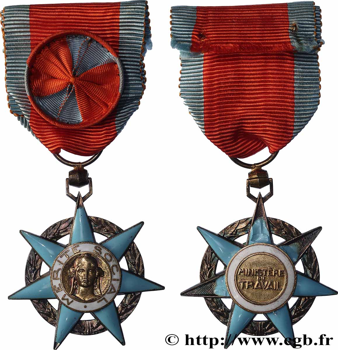 DRITTE FRANZOSISCHE REPUBLIK Médaille de l’ordre du mérite sociale SS