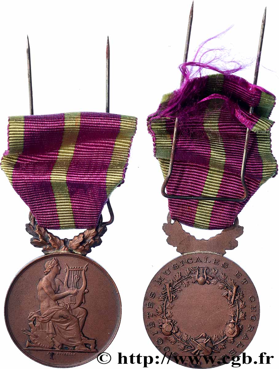 MUSIQUE, ARTS ET CONCERTS Médaille, Sociétés musicales et chorales AU