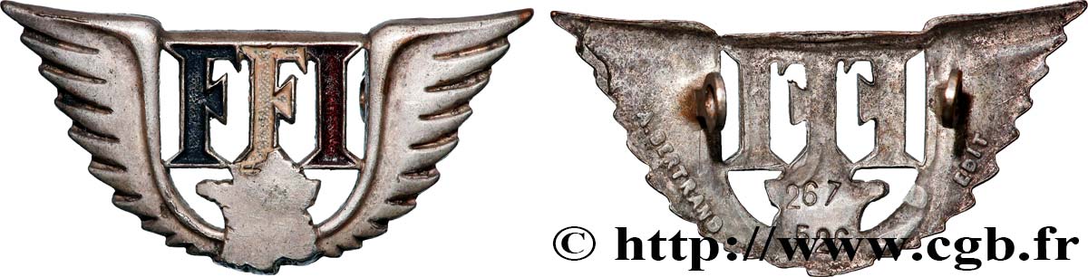 QUATRIÈME RÉPUBLIQUE Insigne, FFI TTB