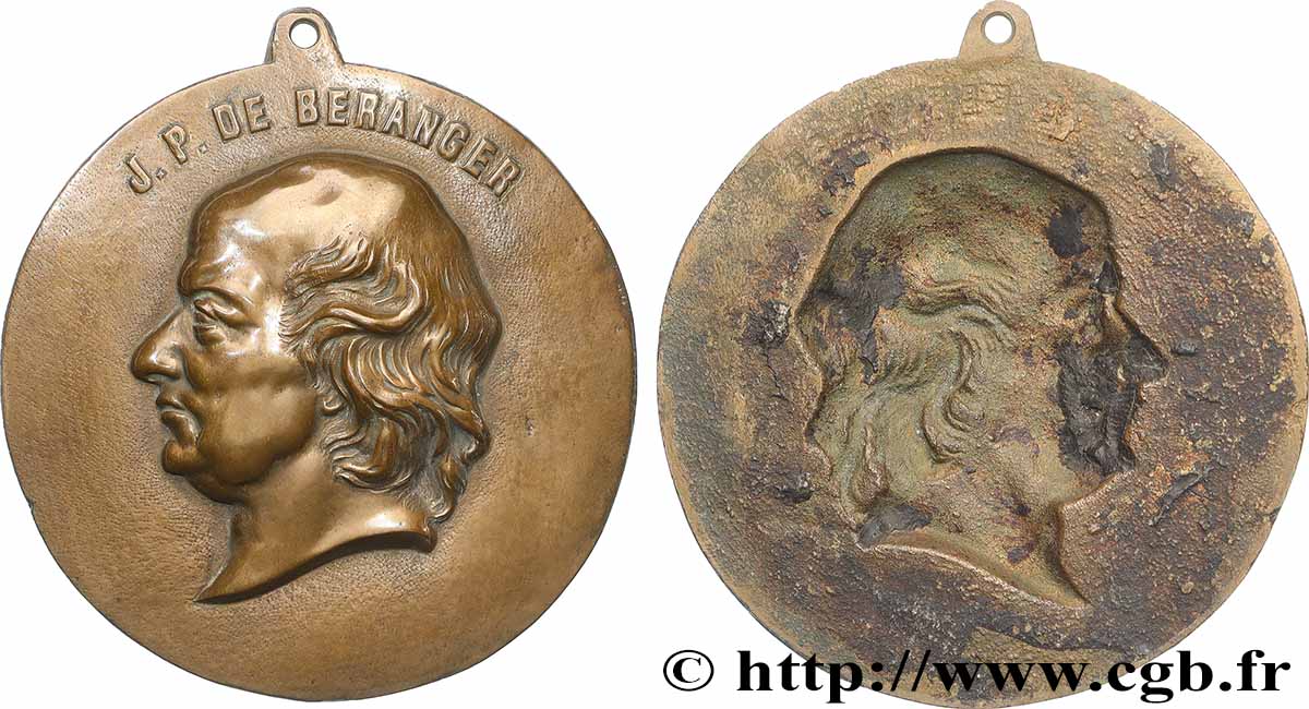 CHARLES X Fonte, Pierre-Jean de Beranger d’après David d’Angers AU