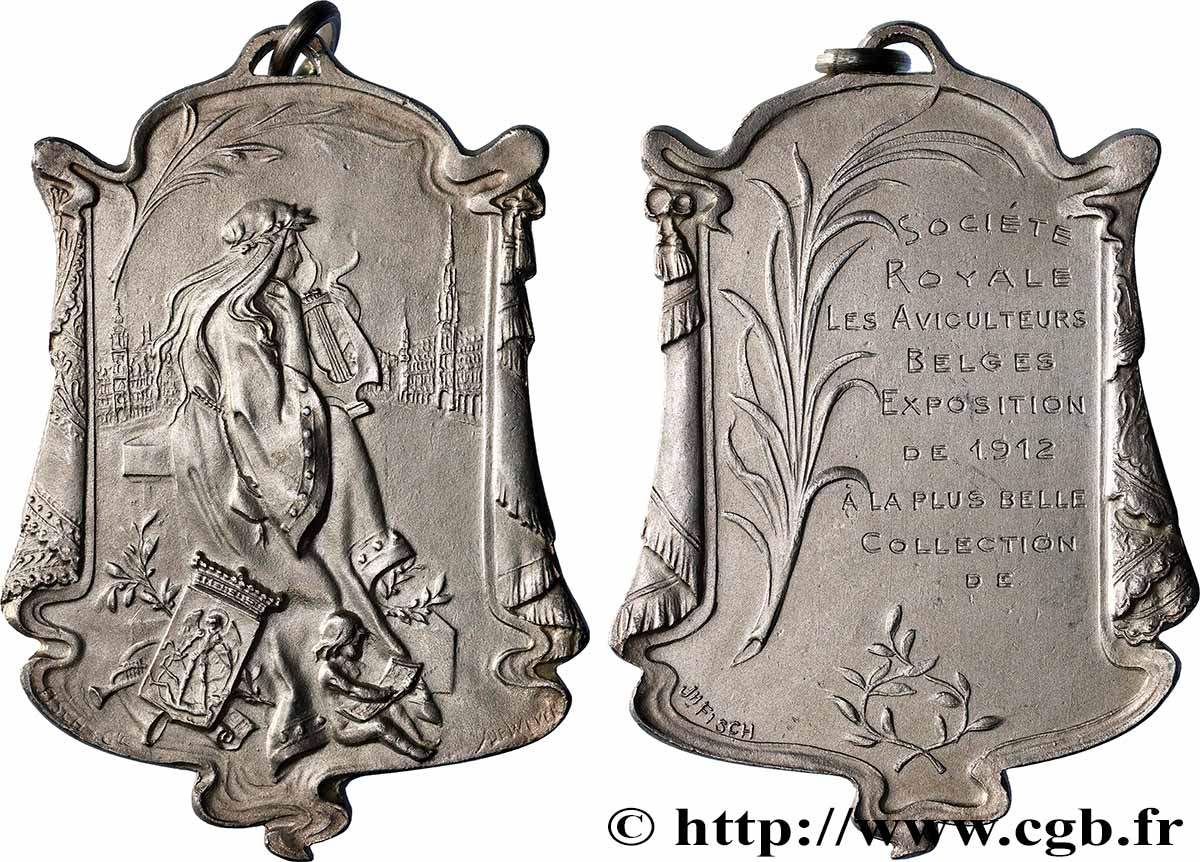 BELGIEN Plaquette, Société royale les aviculteurs belge fVZ