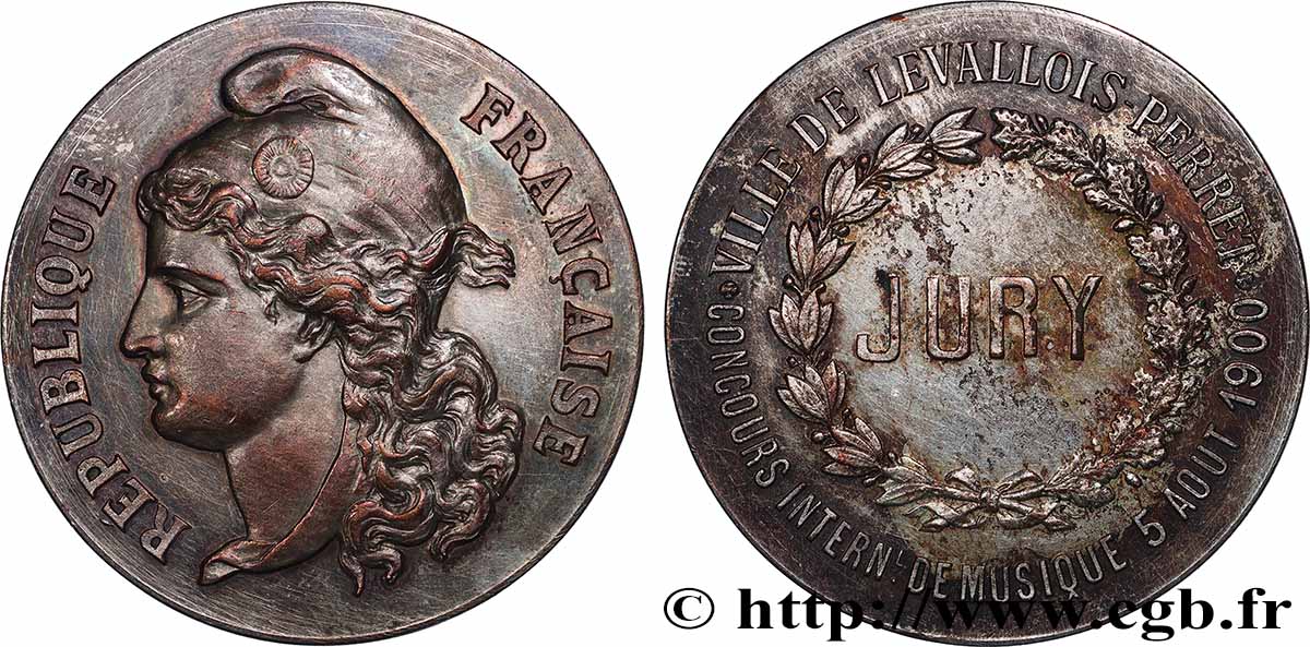 III REPUBLIC Médaille, Concours international de musique XF