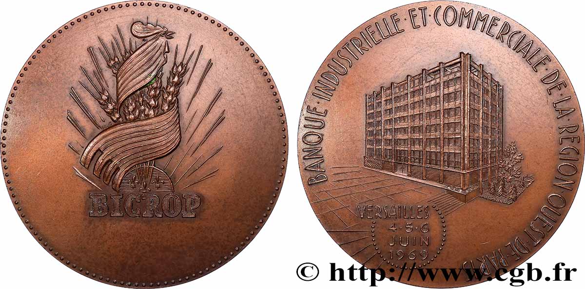 BANQUES - ÉTABLISSEMENTS DE CRÉDIT Médaille, Banque BICROP fVZ