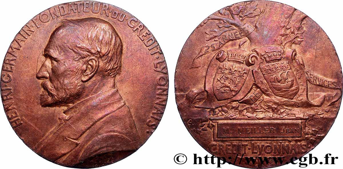 DRITTE FRANZOSISCHE REPUBLIK Médaille, Crédit Lyonnais SS