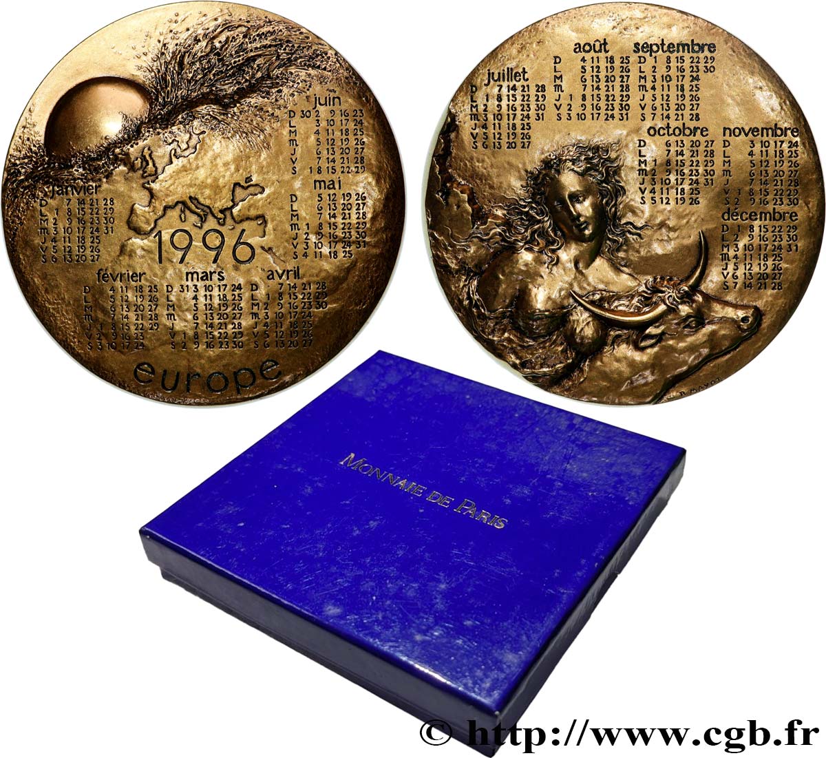 QUINTA REPUBBLICA FRANCESE Médaille calendrier, Europe SPL
