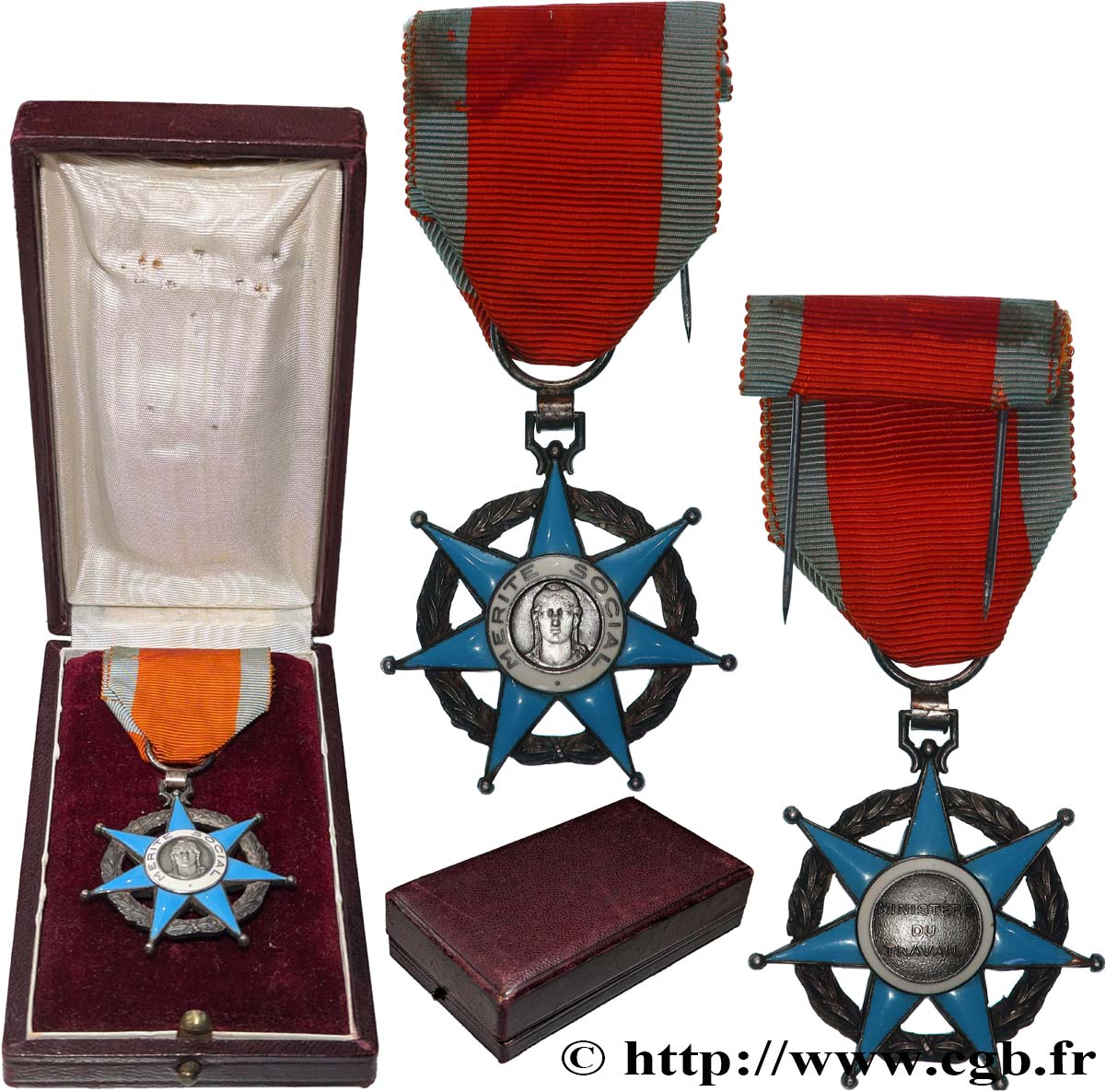 DRITTE FRANZOSISCHE REPUBLIK Médaille de l’ordre du mérite sociale fVZ
