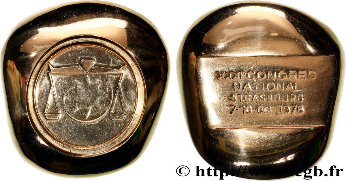 FUNFTE FRANZOSISCHE REPUBLIK Médaille, 31e Congrès national de Strasbourg VZ