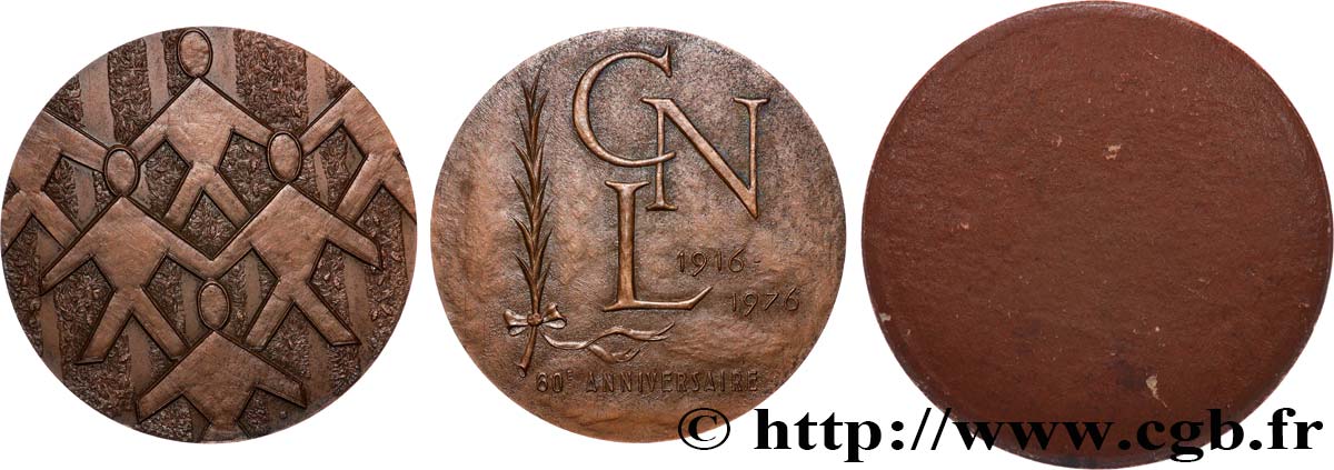 FUNFTE FRANZOSISCHE REPUBLIK Médaille, 60e anniversaire du C.N.L. fVZ