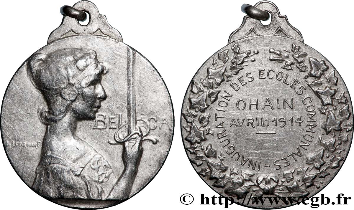 III REPUBLIC Médaille, Inauguration écoles communales AU