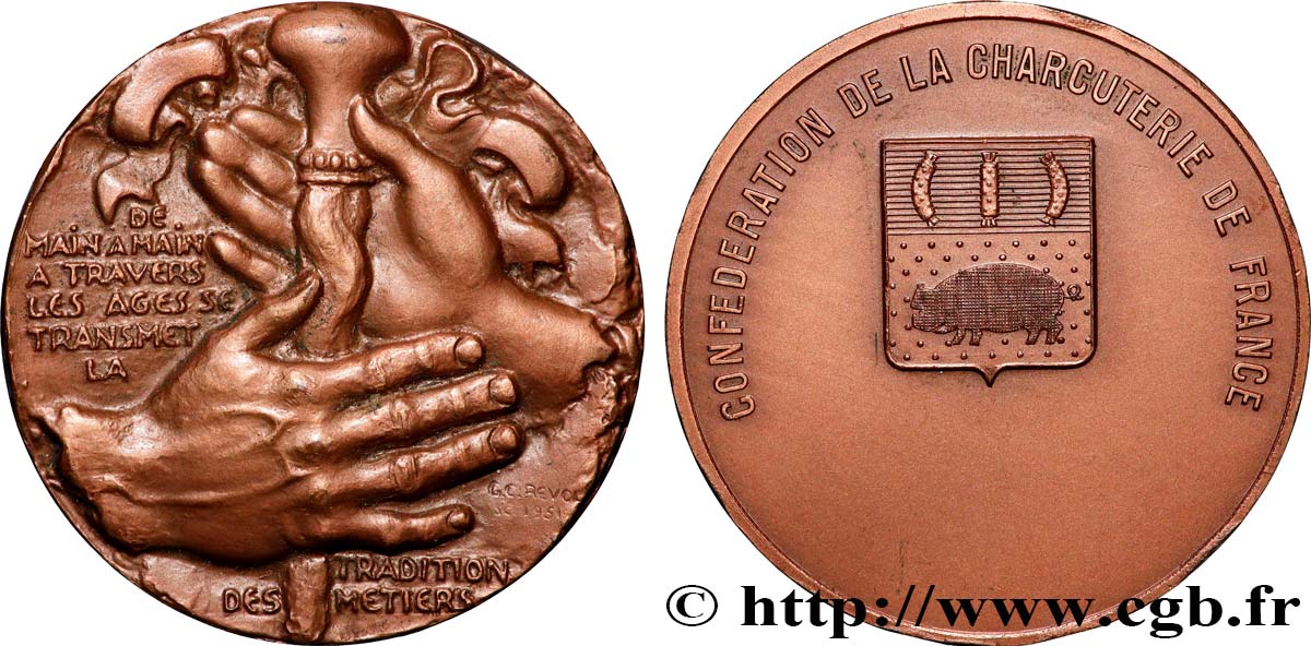 V REPUBLIC Médaille, Confédération de la charcuterie de France AU